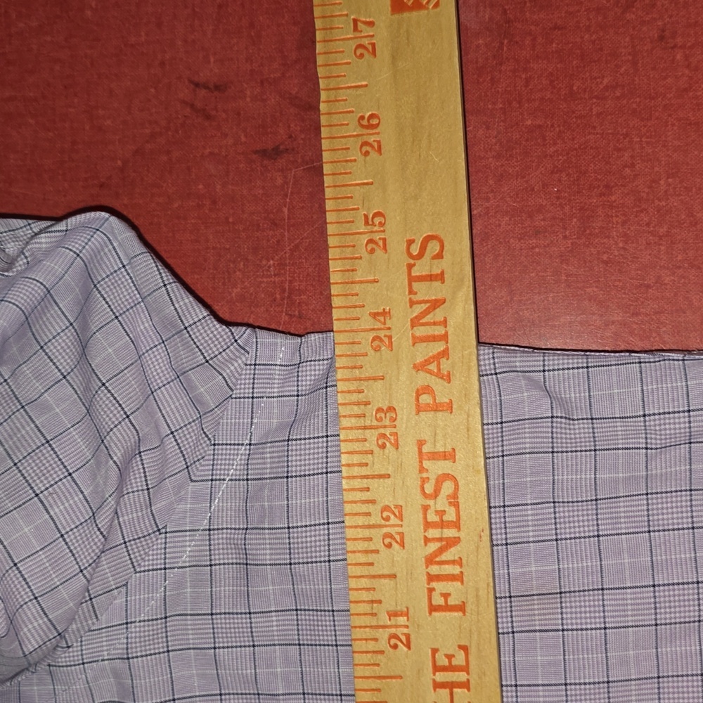 Lauren Ralph Lauren Long Sleeve Button Up Purple Gingham Check Shirt Men 16 34/5 - Picture 7 of 10